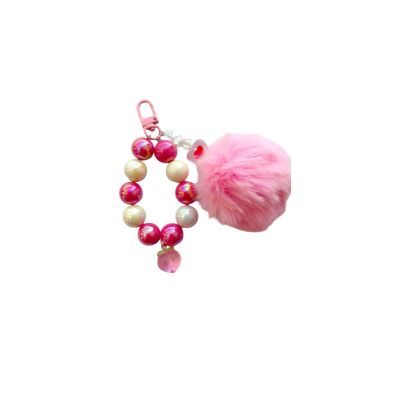 Artistry craft Beaded phone charm /pom- pom charm/bag charm / keycharm for girls